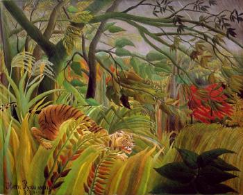 亨利 盧梭 Tiger in a Tropical Storm 亨利 盧梭 Tiger in a Tropical Storm